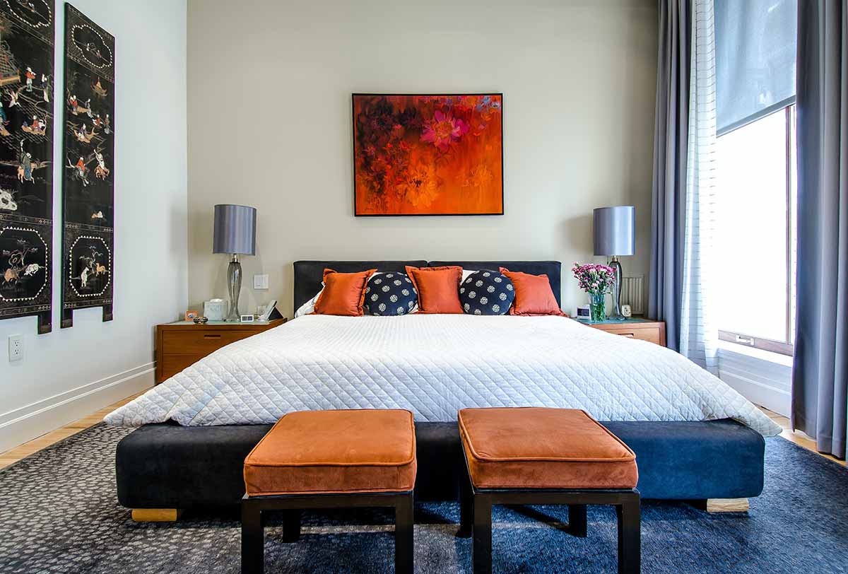 Wall Art Orange Style Master  Bedroom